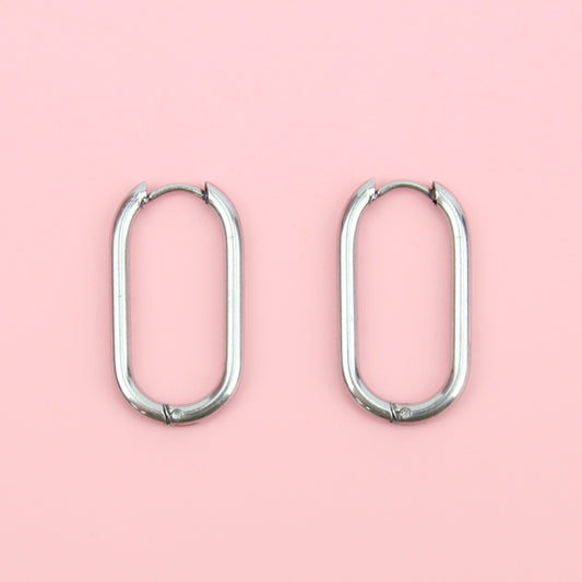 Small Oval Hoop Earrings