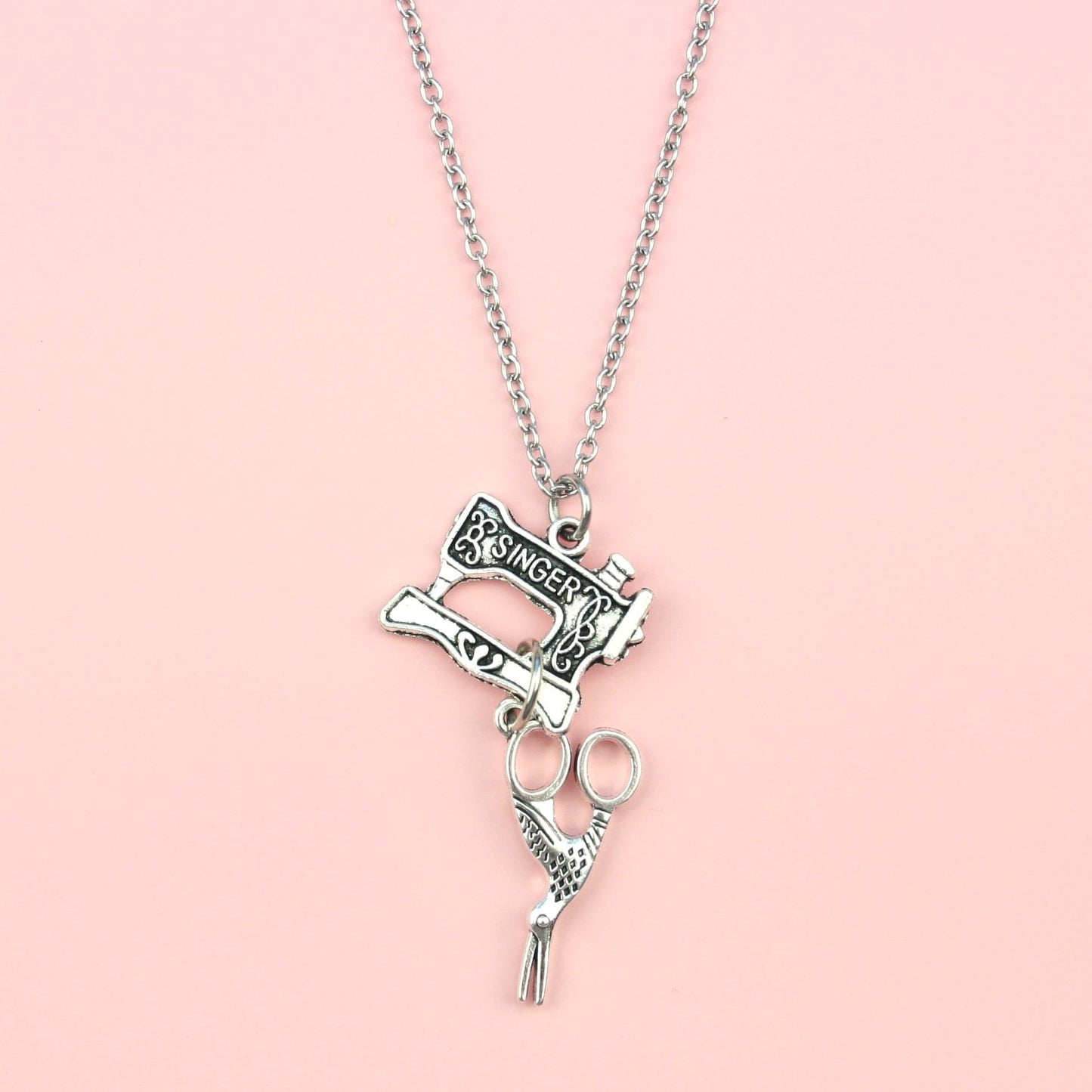 Singer Sewing Machine Necklace (Stainless Steel)
