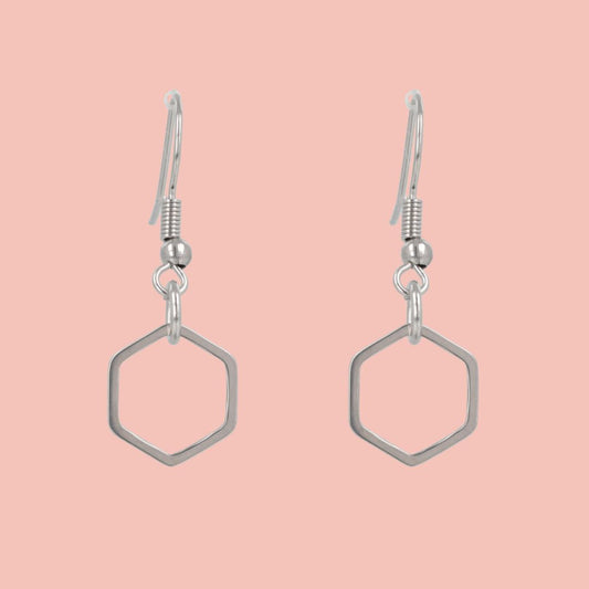Small Hexagon Earrings